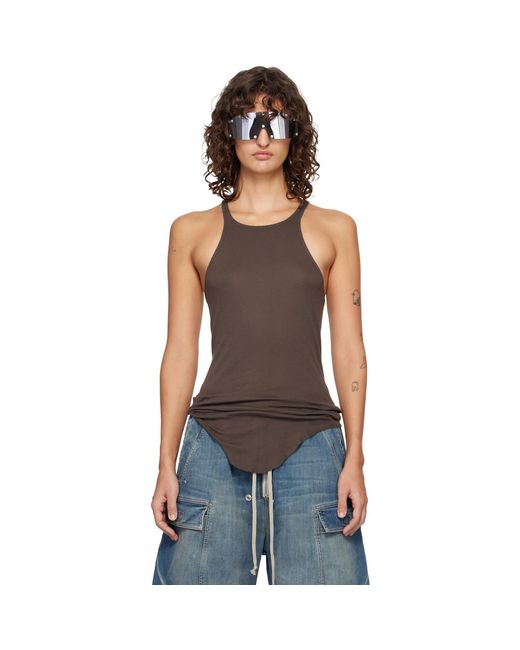 Rick Owens Black Temple Racer Back Tank Top