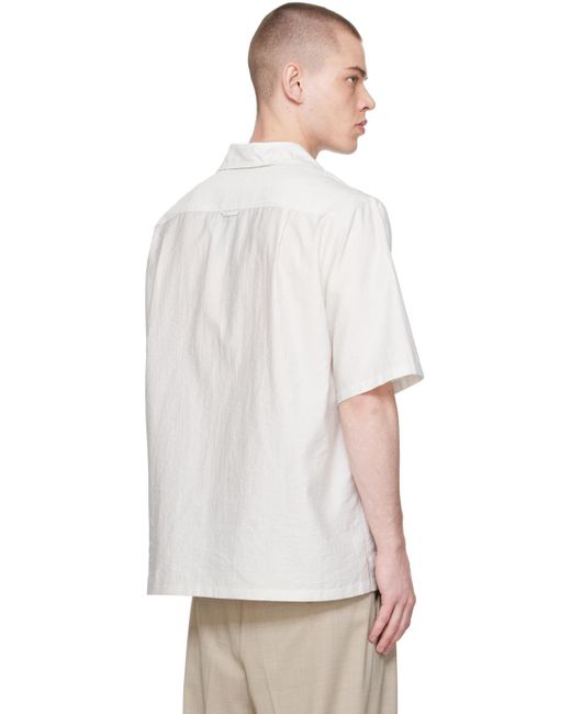 Chemise grise à boutons Filippa K pour homme en coloris White
