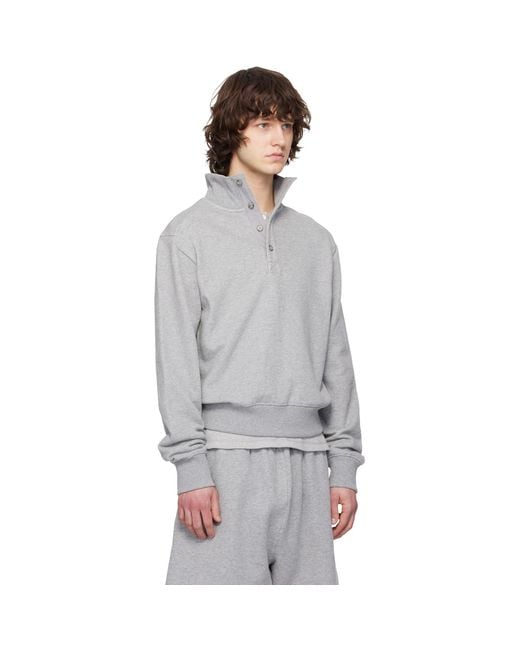 Entire studios Gray Port Pullover Sweatshirt for men