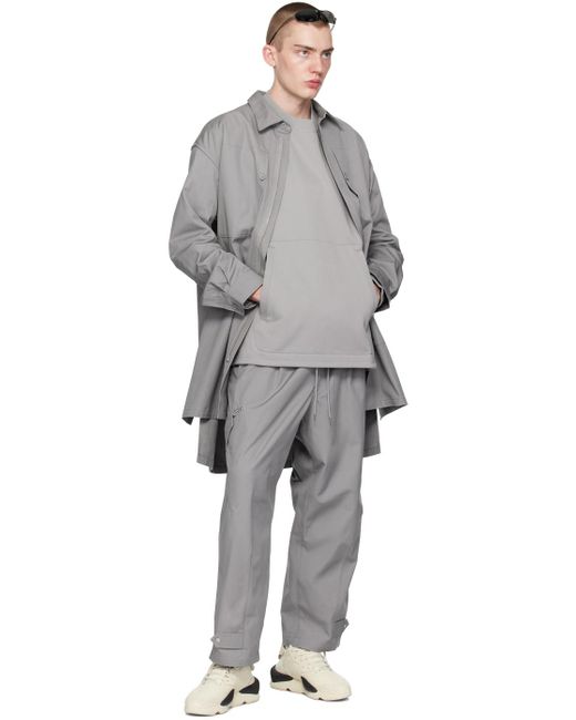 メンズ Y-3 グレー ポケット スウェットシャツ Gray