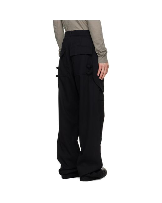 Rick Owens Black Tower Stefan Cargo Pants for men