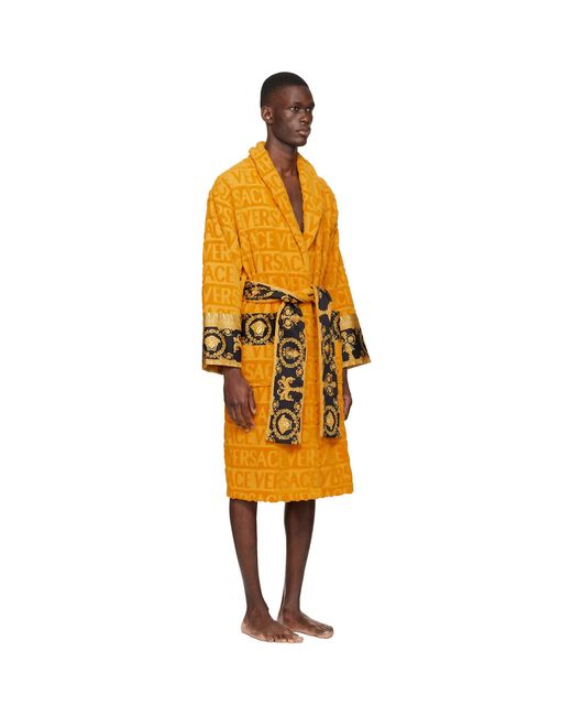 Versace Yellow 'I Heart Baroque' Bathrobe for men