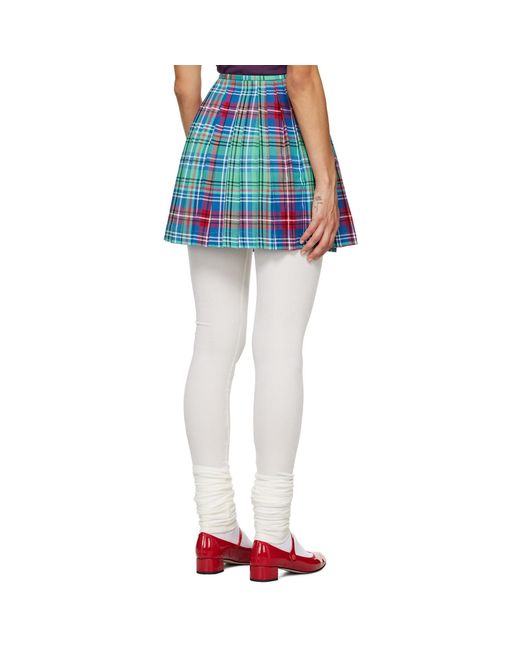 Charles Jeffrey Blue Kilt Miniskirt