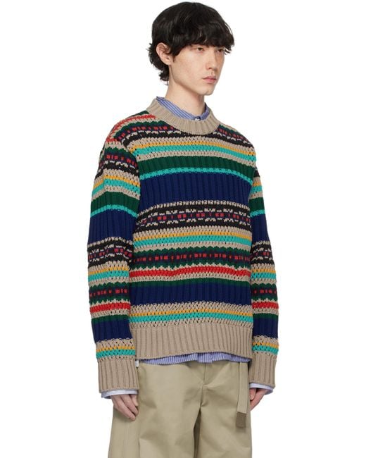sacai（サカイ）ニット・セーター 白 サイズ:1(S位) メンズ