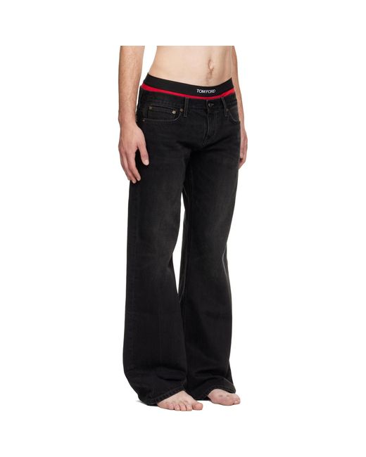 Raimundo Langlois Black Bootcut Jeans for men