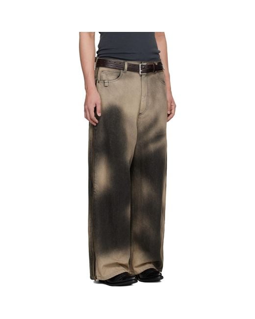 Lu'u Dan Black Side Zip Jeans for men