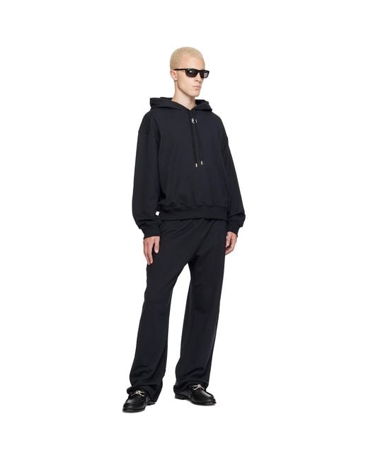 MARINE SERRE Black Moon Logo Sweatpants for men