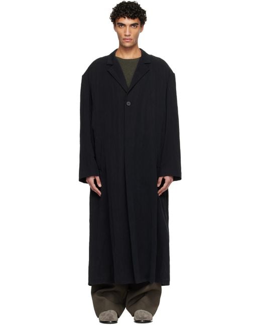Fear Of God Black Tencel Nylon Classic Unlined Overcoat for men