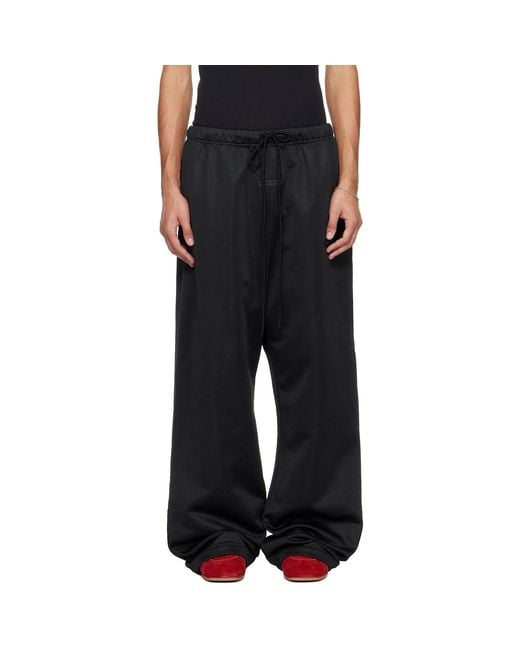 Fear Of God Black Holiday Satin Fleece Lounge Sweatpants for men