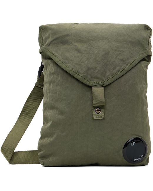C P Company Green C.p. Company Khaki Nylon B Messenger Bag for men