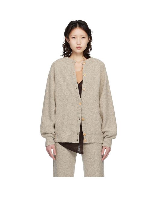 Baserange Natural Taupe Soar Cardigan