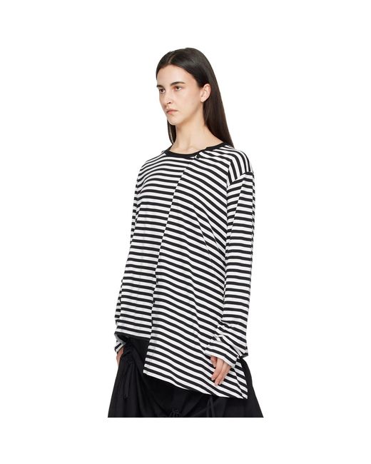 Yohji Yamamoto Black Paneled Long Sleeve T-Shirt