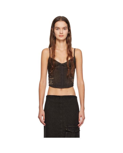 Miaou Black Kiko Denim Tank Top