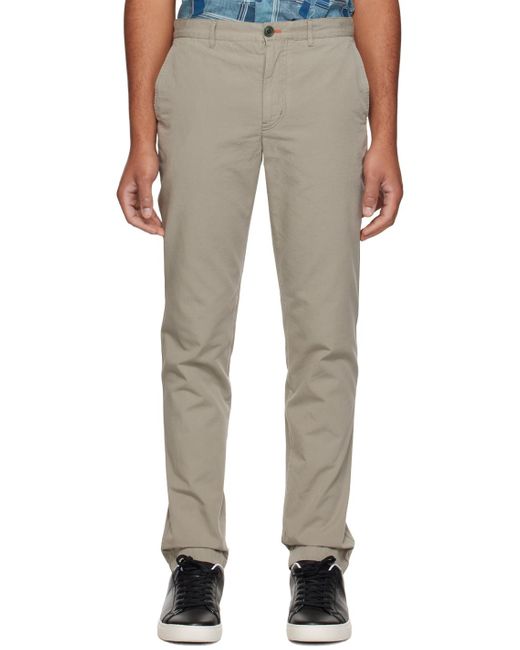 PS by Paul Smith Natural Green Patch Trousers for men