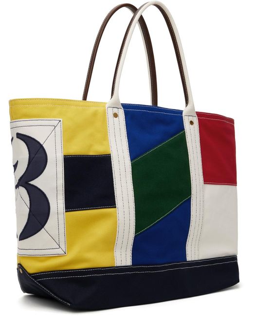 Polo Ralph Lauren Yellow Patchwork Canvas Tote for men