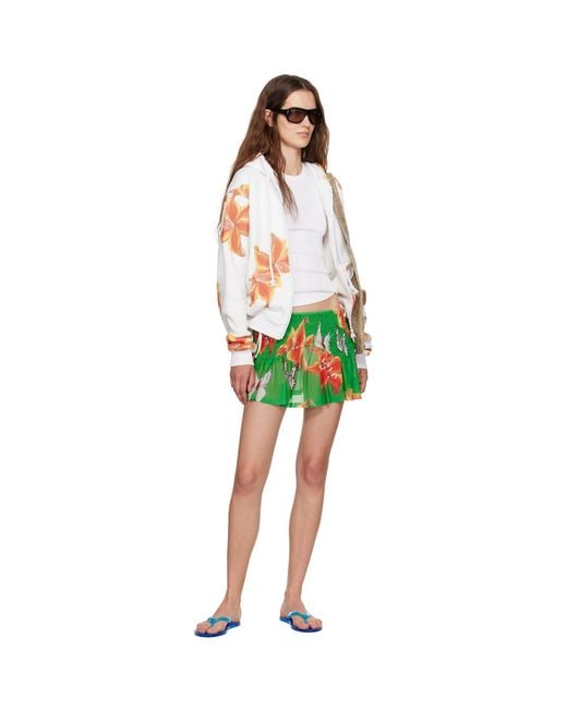 Juliet Johnstone Green Mesh Miniskirt