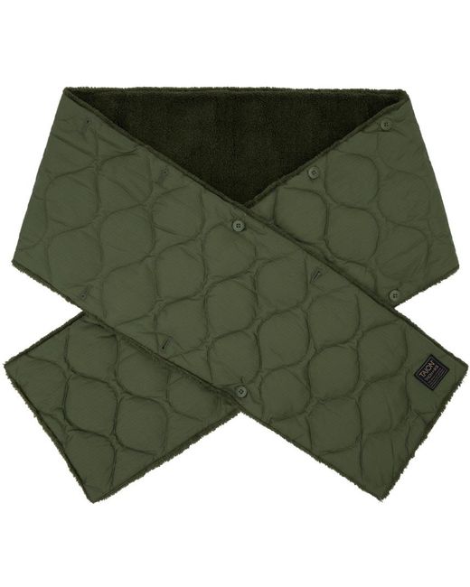 Taion Green Long Military Reversible Down Scarf for men