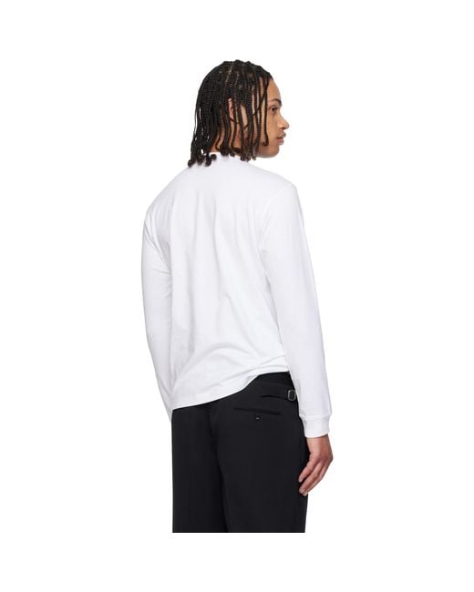 Comme des Garçons White Pocket Ls T-Shirt for men