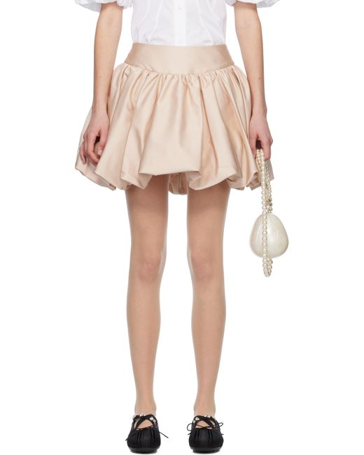 Simone Rocha Natural Gathered Bubble Miniskirt