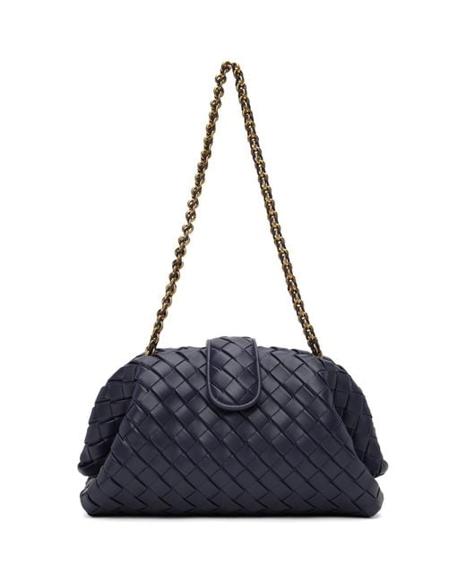 Bottega Veneta Blue Teen Lauren 1980 Chain Clutch