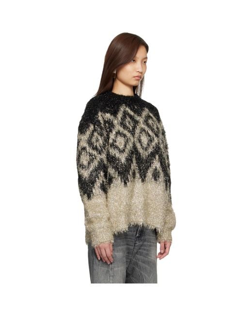Acne Black Metallic Knit Sweater