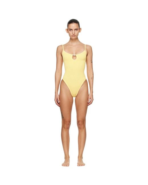 Hunza G Black Mia Beaded Swimsuit