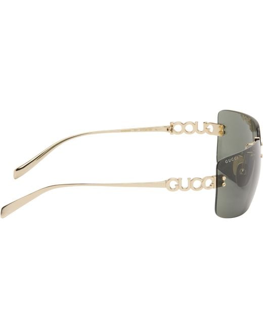 Gucci Black Block Bending Sunglasses