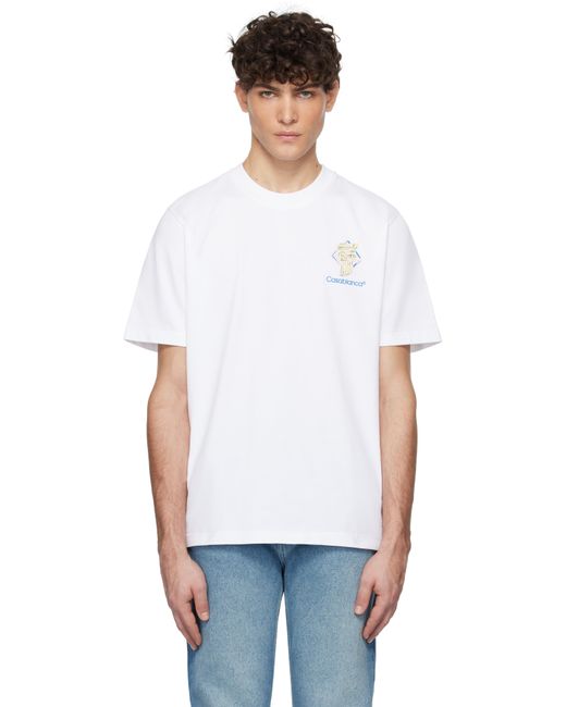 Casablanca White Diamond Column T-Shirt for men