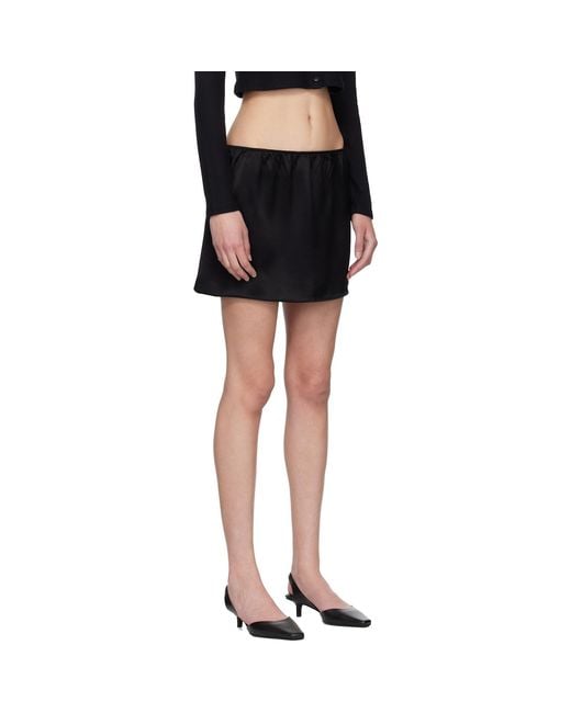 Leset Black Barb Miniskirt