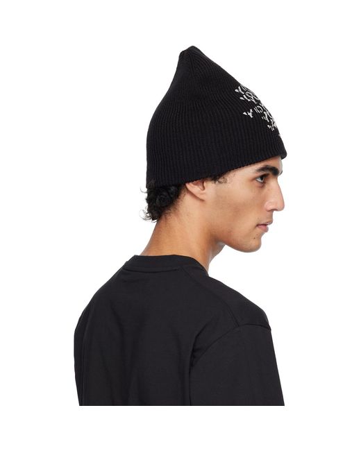 Y-3 Black Merch Beanie for men