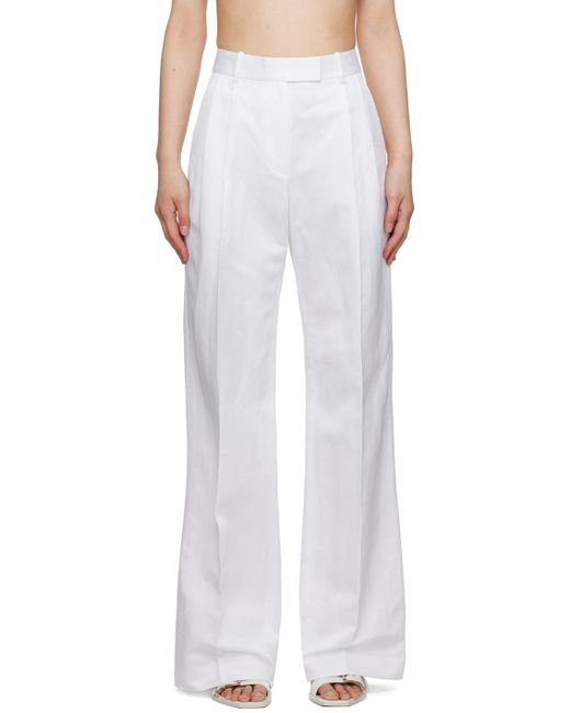Helmut Lang White Wide-leg Trousers