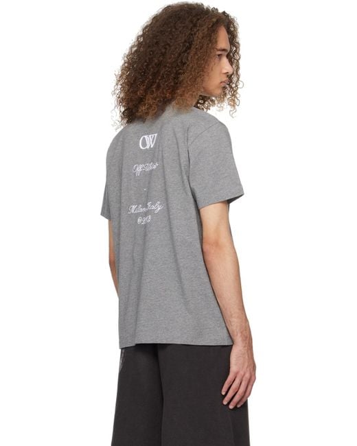 Off-White c/o Virgil Abloh Gray '23' T-shirt for men