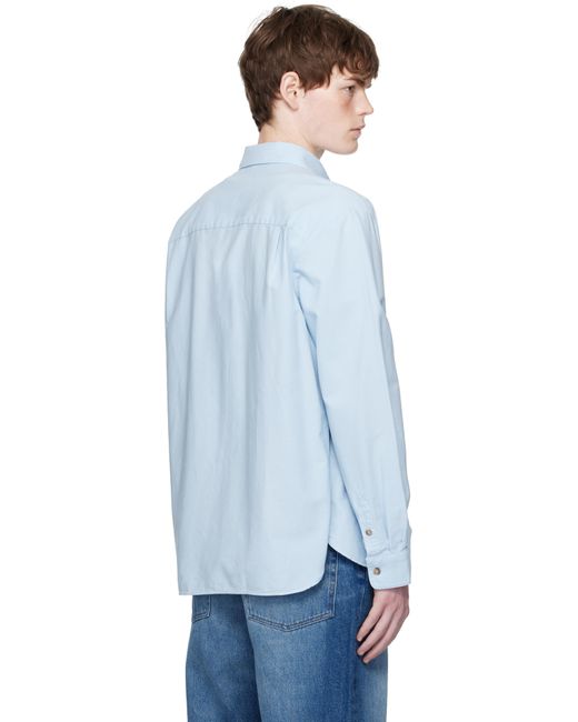 メンズ A.P.C. ブルー Mateo ロゴ シャツ Blue