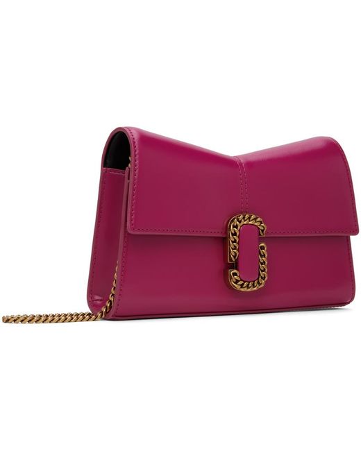 Marc Jacobs Black Pink 'the St. Marc Chain Wallet' Bag