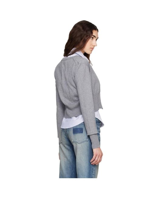 Vivienne Westwood Gray Bea Cropped Cardigan