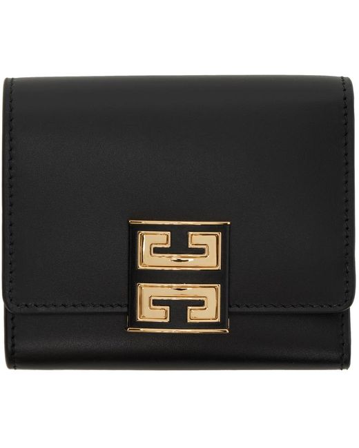 Givenchy Black 4g Trifold Wallet