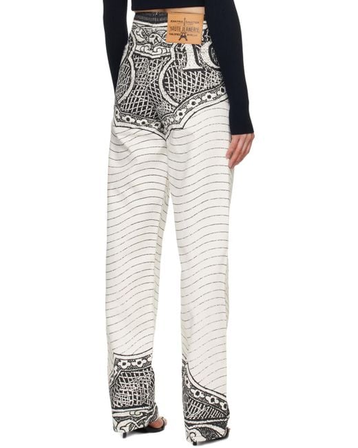 Jean Paul Gaultier &ホワイト The Cartouche ジーンズ Black