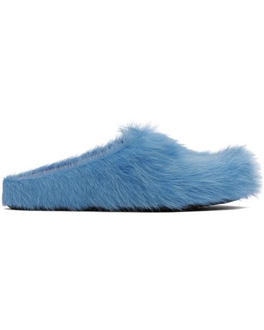 Marni Black Blue Fussbett Sabot Loafers for men