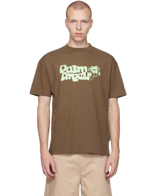 Palm Angels Brown Viper T-shirt for men