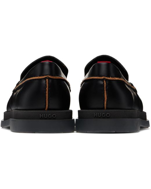 HUGO Black Slip-on Loafers for men