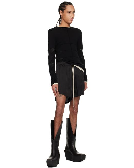 メンズ Rick Owens ブラック Hollywood Boxers ショートパンツ Black