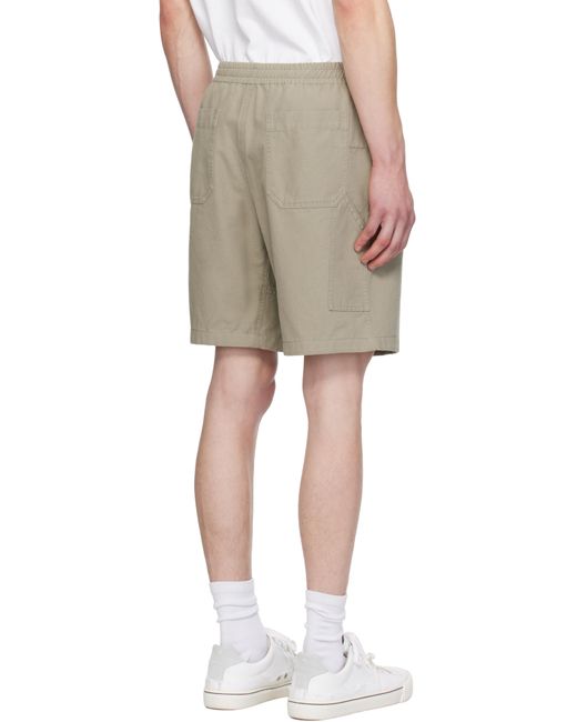 メンズ A.P.C. カーキ Norris ショートパンツ Natural