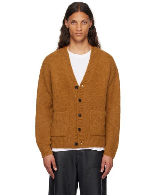 Dries Van Noten Black Alpaca Cardigan for men