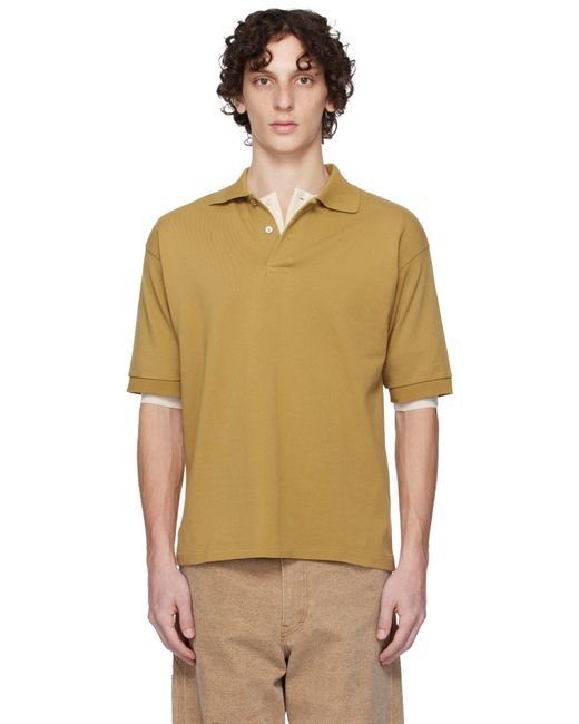 AURALEE Khaki Pima Cotton Heavy Pique Polo for Men | Lyst Canada