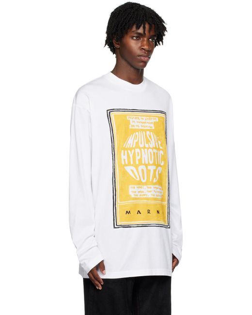 Marni Multicolor Printed Long Sleeve T-shirt for men