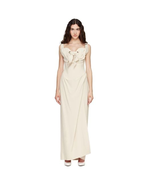 Vivienne Westwood Natural Iwona Corset Maxi Dress