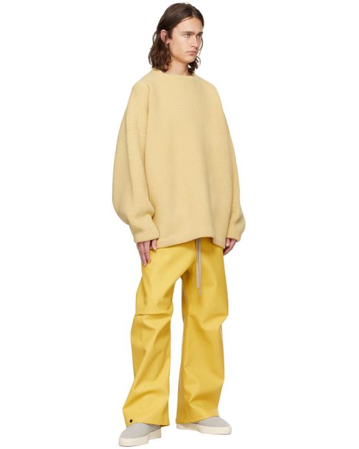 Pantalon caoutchouté jaune Fear Of God pour homme en coloris Yellow