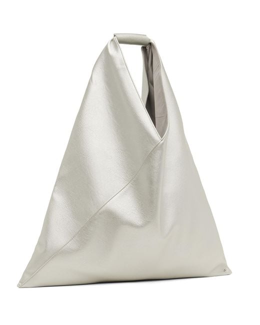 MM6 by Maison Margiela Gray Classic Faux-Leather Tote for men