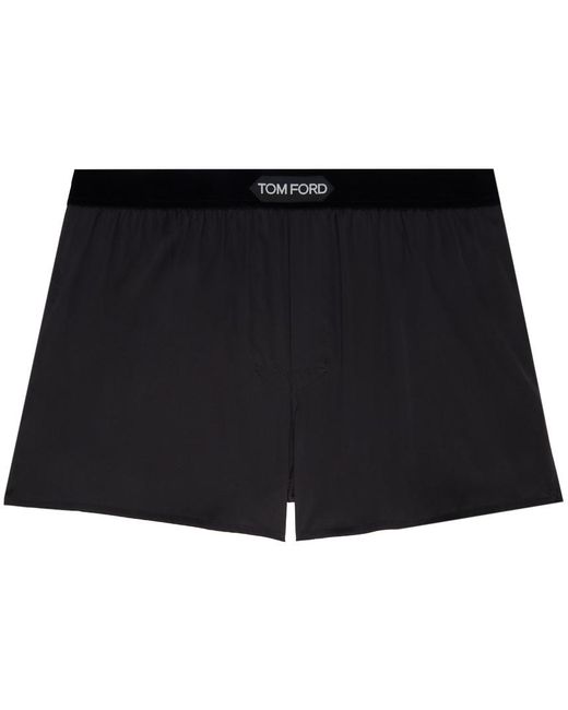 Boxer brun à écusson à logo Tom Ford pour homme en coloris Noir | Lyst