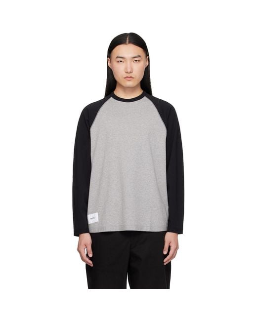 (w)taps Black Ian Long Sleeve T-Shirt for men